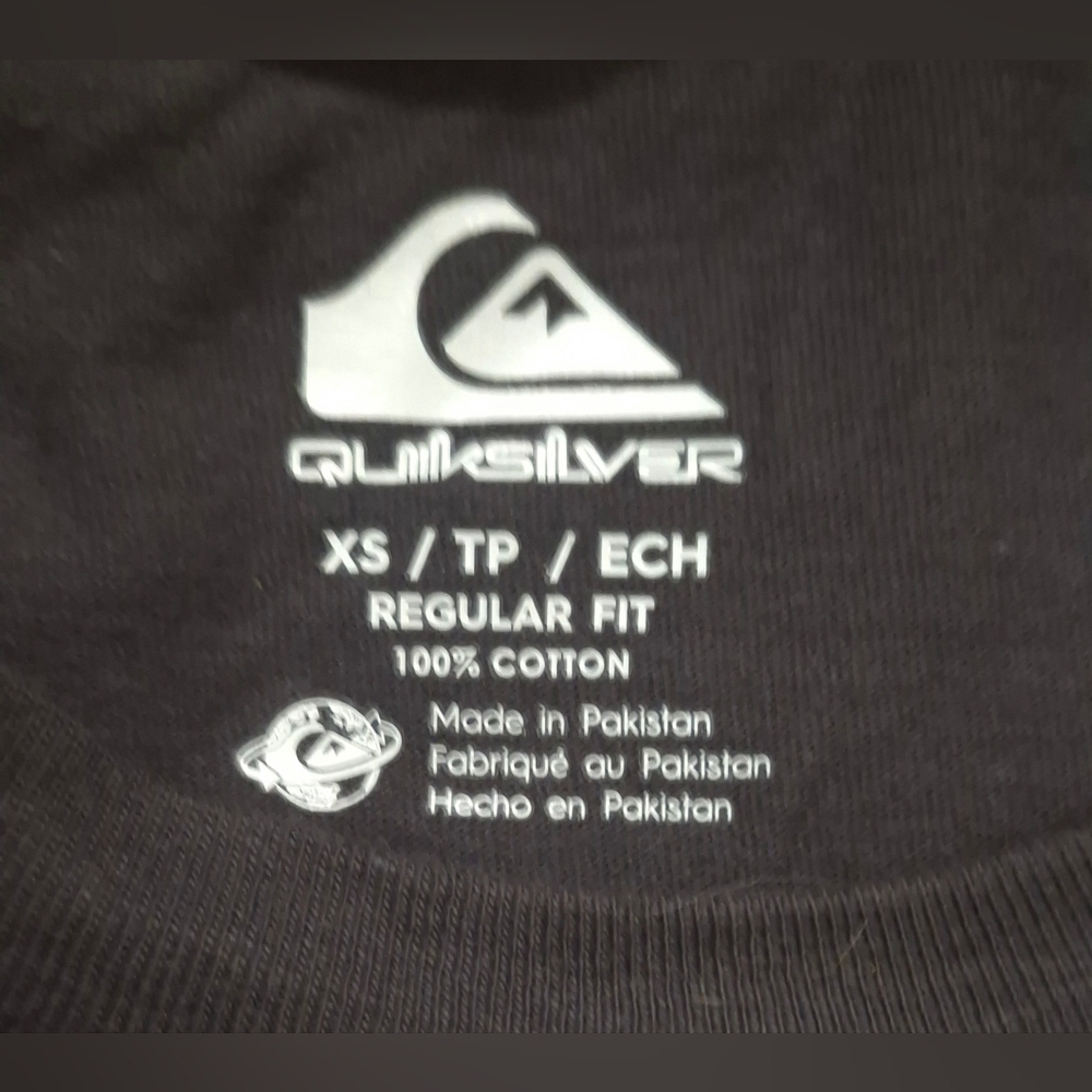 Quiksilver Maxi Crop SS Organic Cotton Tee – Black – Size XS – NWT - Picture 3 of 6